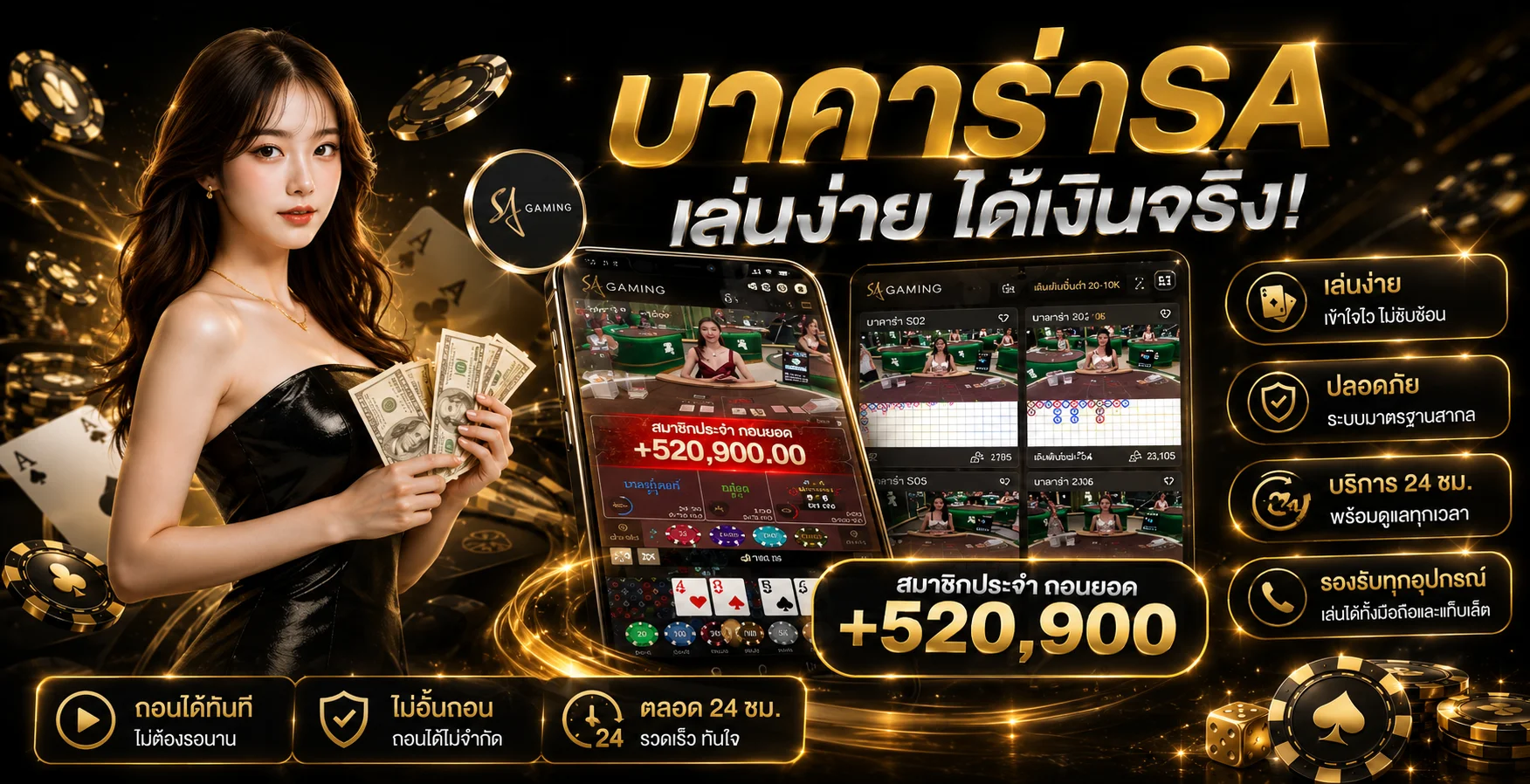 คาสิโนออนไลน์ topsecret168 บาคาร่าสดถ่ายทอดจากห้องจริง